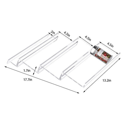 Clear Acrylic Spice Rack Kitchen Counter Storage Organizer