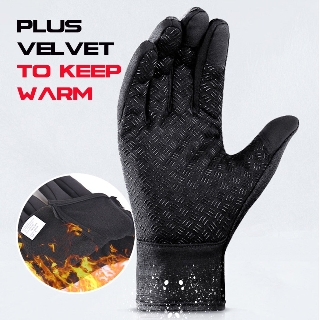 Cold Weather Thermal Gloves with Touchscreen Fingers and Anti Slip Grip