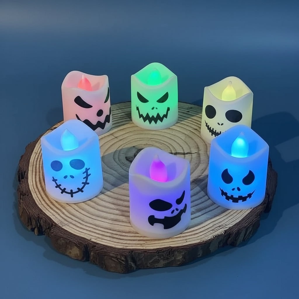 LED ρεσώ Halloween με εναλλαγή χρωμάτων και τρομακτικές φατσούλες