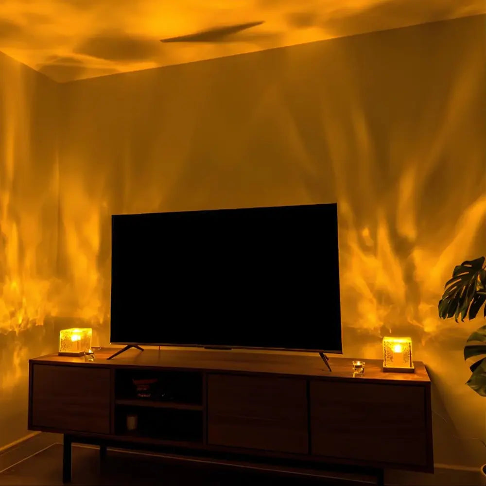 Colour Changing LED Cube Lamp with Prism Glow