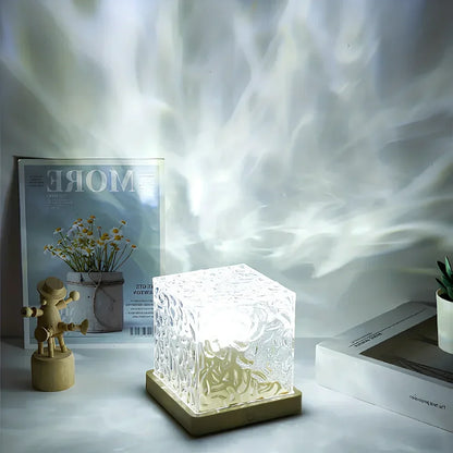 Colour Changing LED Cube Lamp with Prism Glow