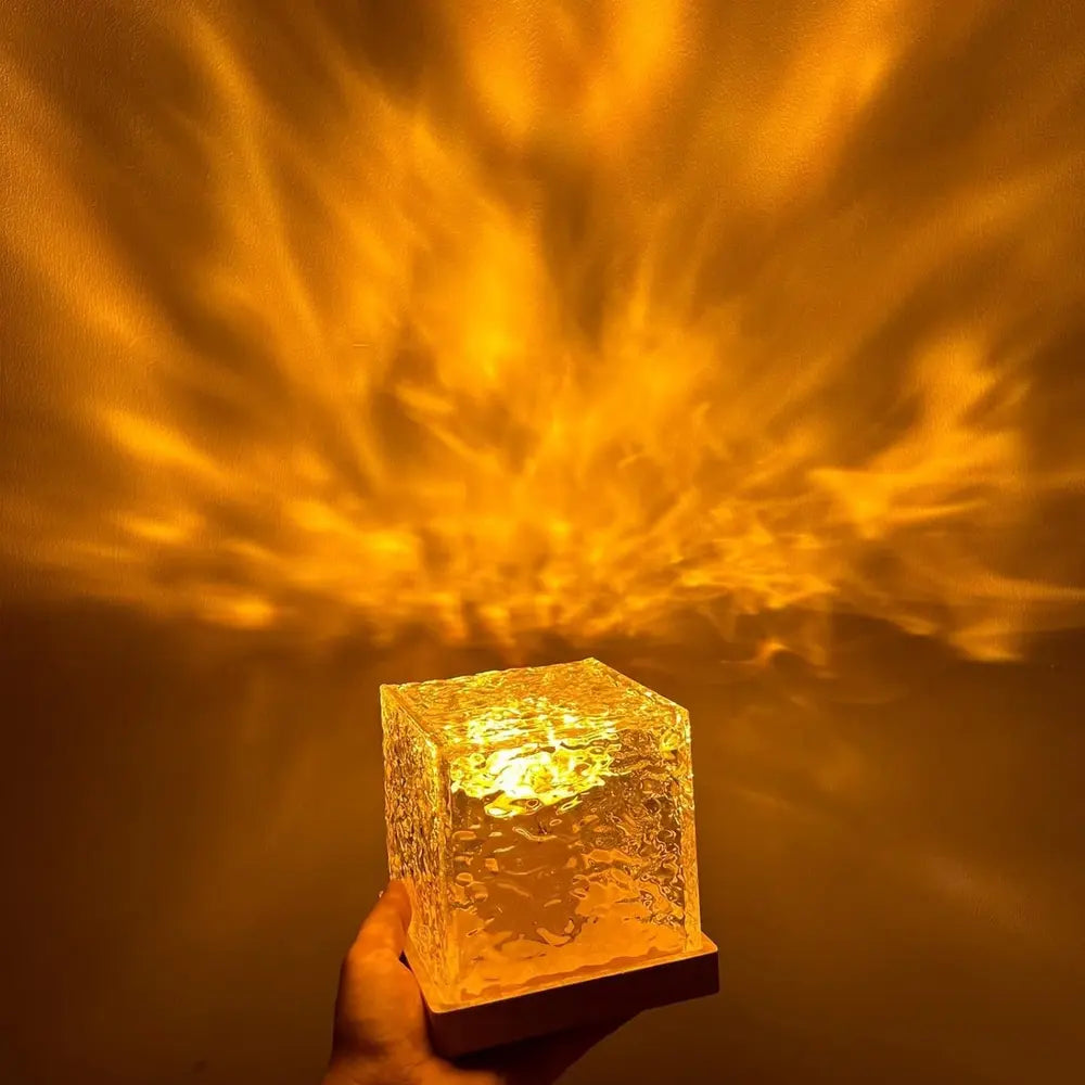 Colour Changing LED Cube Lamp with Prism Glow