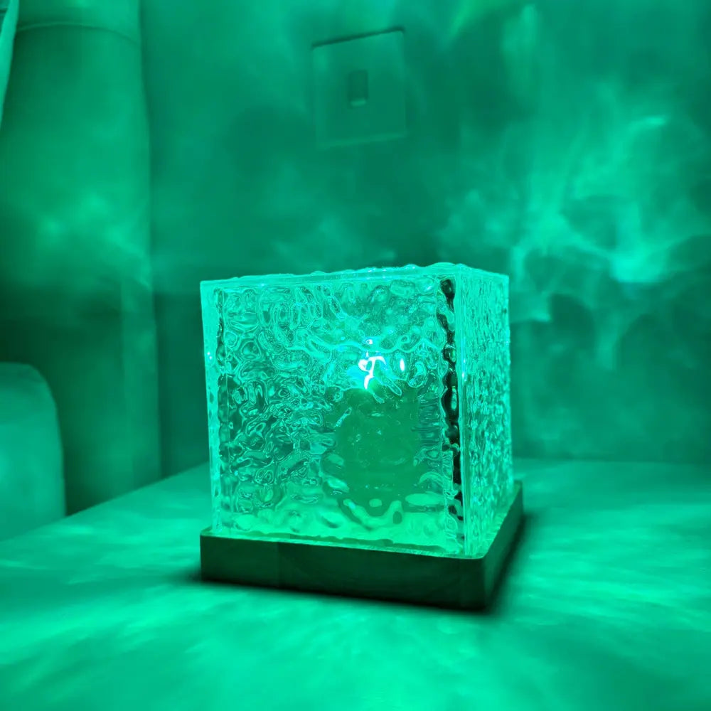 Colour Changing LED Cube Lamp with Prism Glow