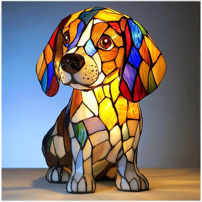Colourful Dog Decorative Table Lamp Ambient E14 Lighting