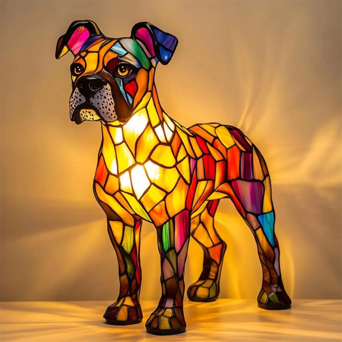 Colourful Dog Decorative Table Lamp Ambient E14 Lighting