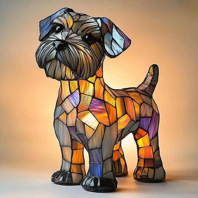 Colourful Dog Decorative Table Lamp Ambient E14 Lighting