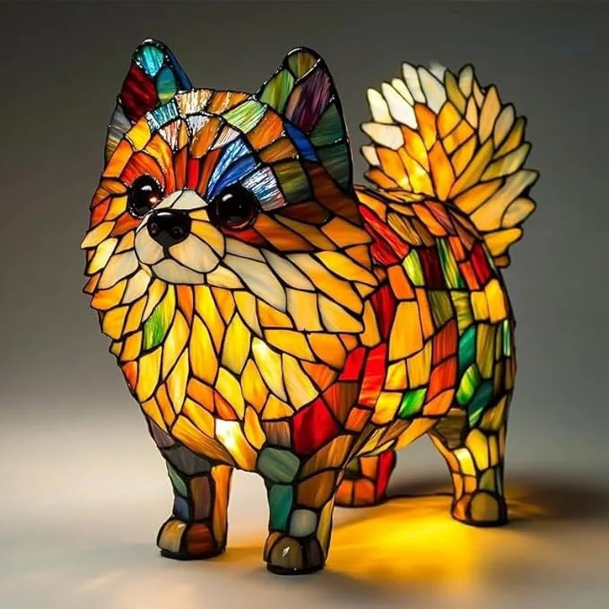 Colourful Dog Decorative Table Lamp Ambient E14 Lighting