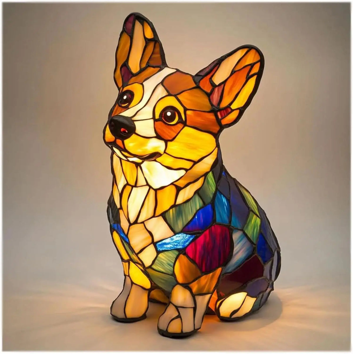 Colourful Dog Decorative Table Lamp Ambient E14 Lighting