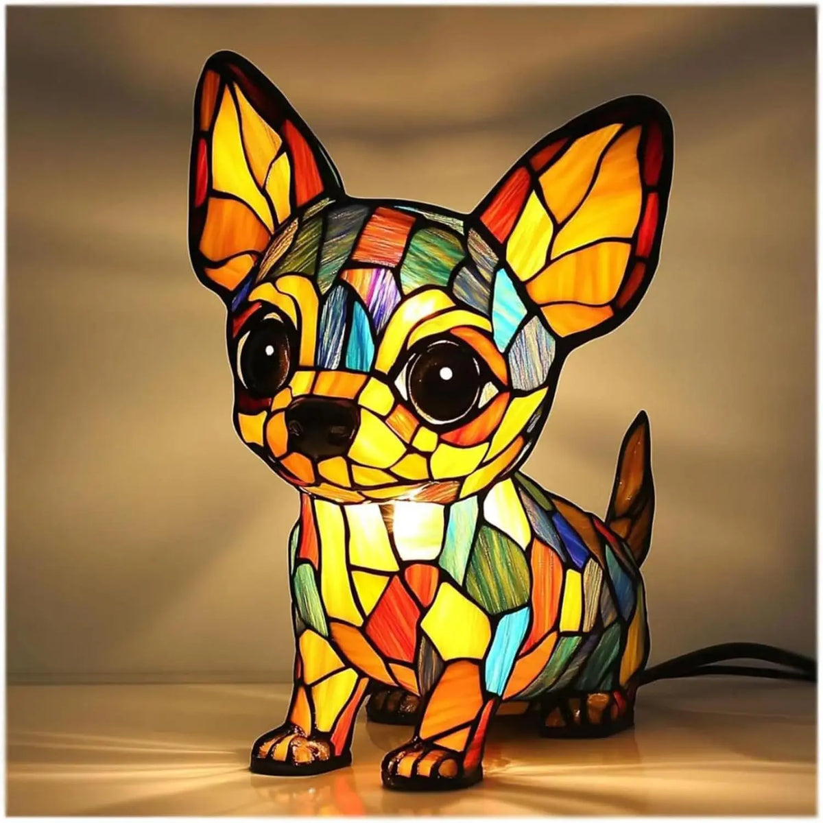 Colourful Dog Decorative Table Lamp Ambient E14 Lighting