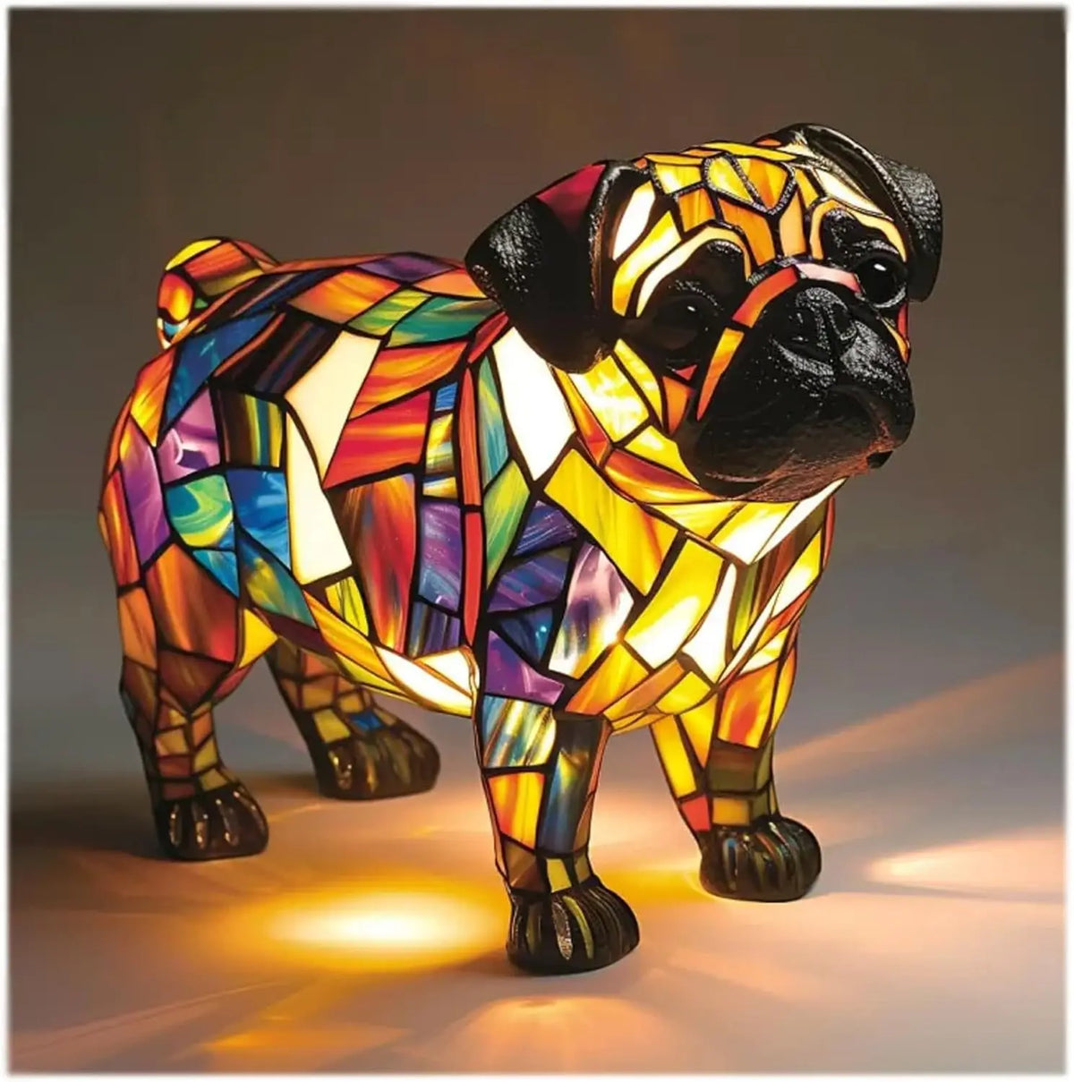 Colourful Dog Decorative Table Lamp Ambient E14 Lighting
