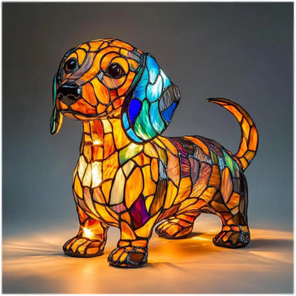 Colourful Dog Decorative Table Lamp Ambient E14 Lighting