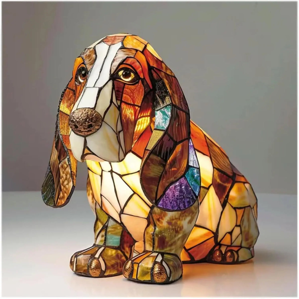 Colourful Dog Decorative Table Lamp Ambient E14 Lighting