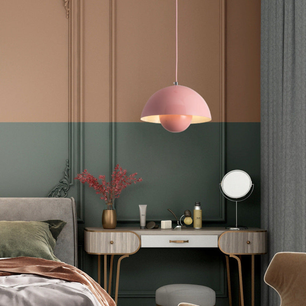 Colourful Half Moon Pendant Light Adjustable Hanging Ceiling Fixture