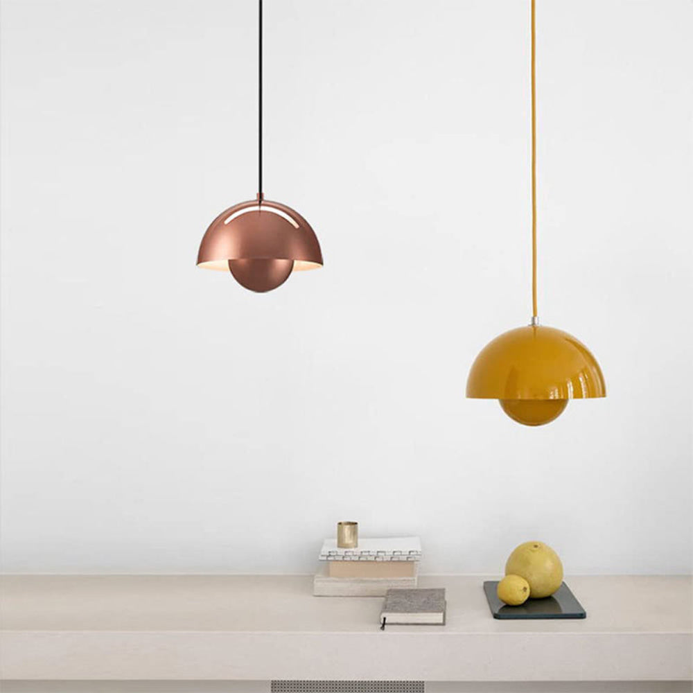 Colourful Half Moon Pendant Light Adjustable Hanging Ceiling Fixture