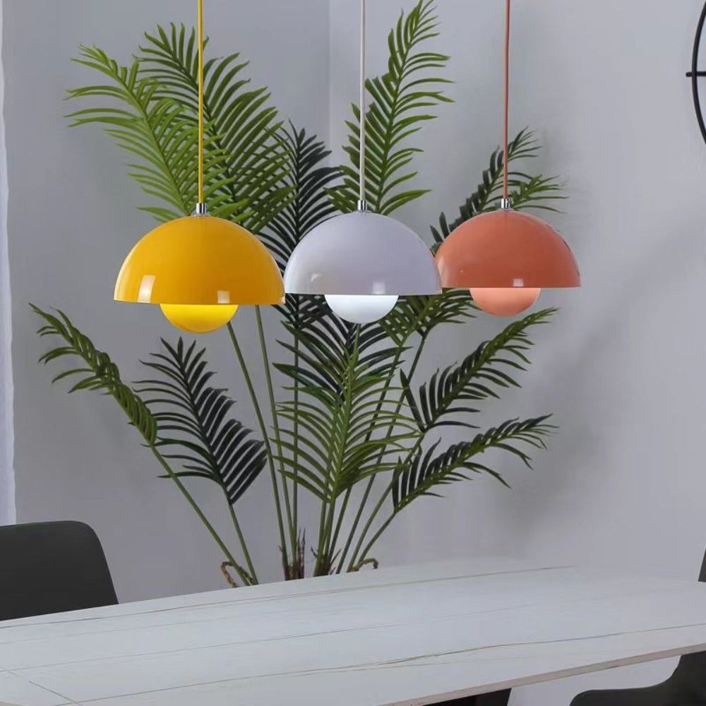 Colourful Half Moon Pendant Light Adjustable Hanging Ceiling Fixture