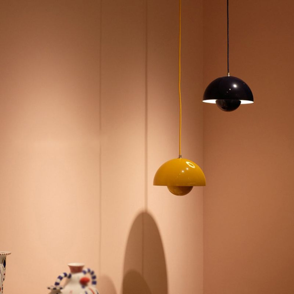 Colourful Half Moon Pendant Light Adjustable Hanging Ceiling Fixture