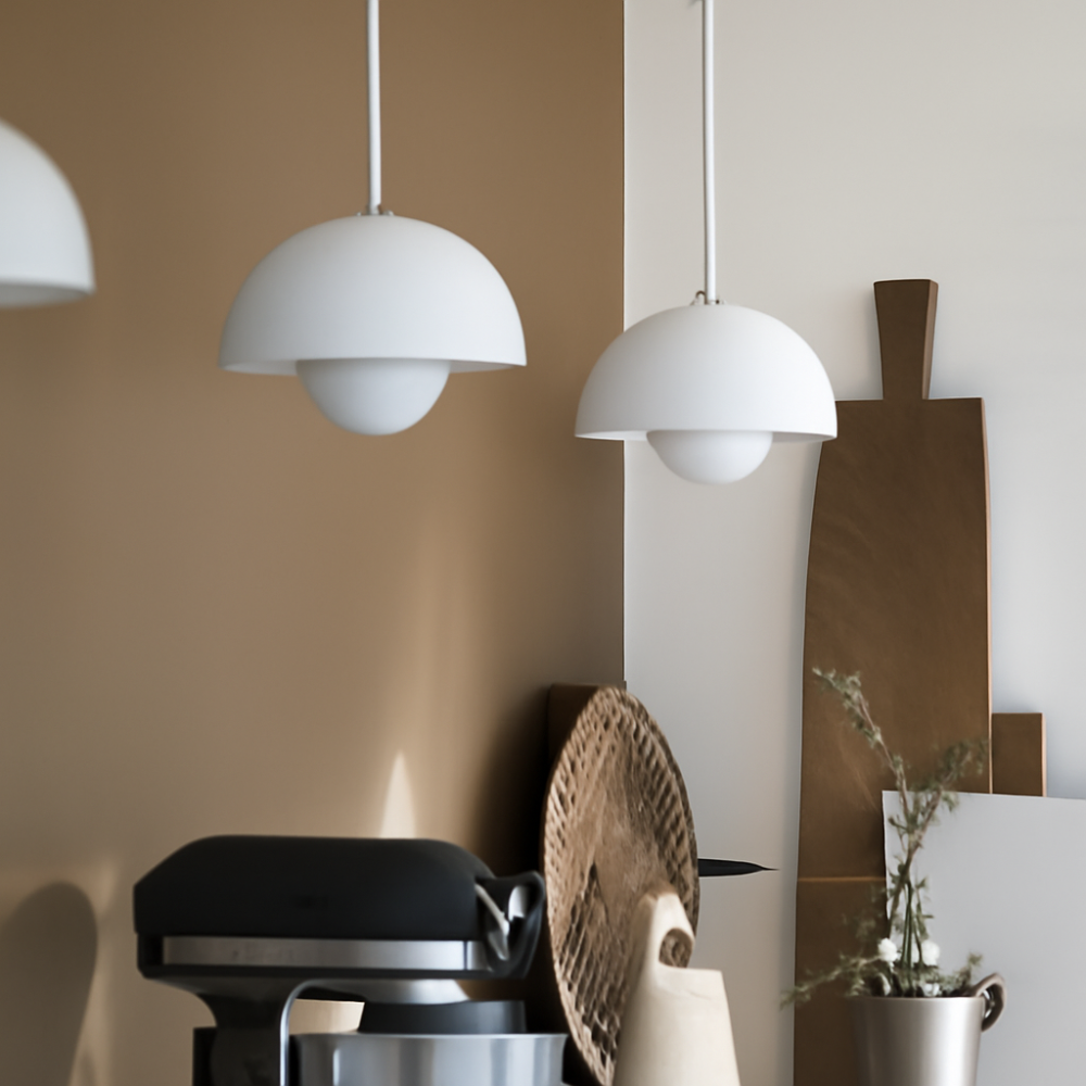 Colourful Half Moon Pendant Light Adjustable Hanging Ceiling Fixture