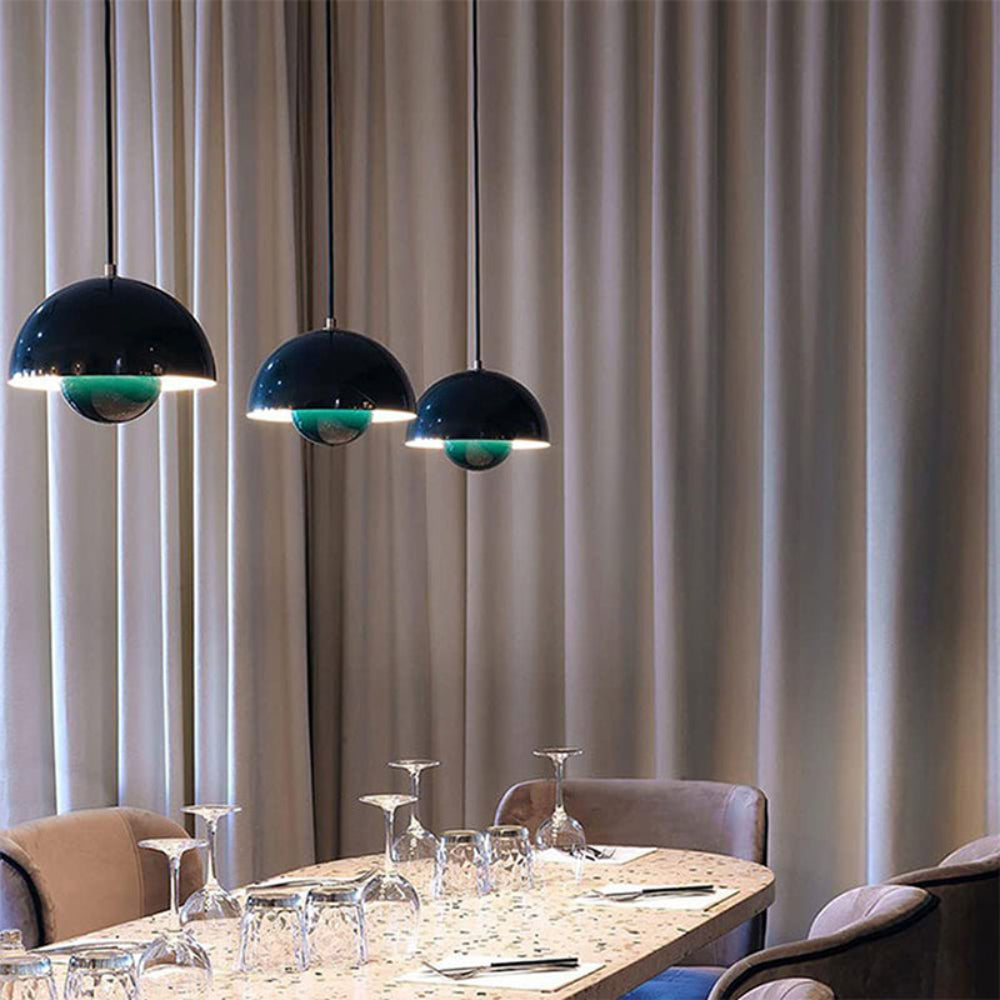 Colourful Half Moon Pendant Light Adjustable Hanging Ceiling Fixture
