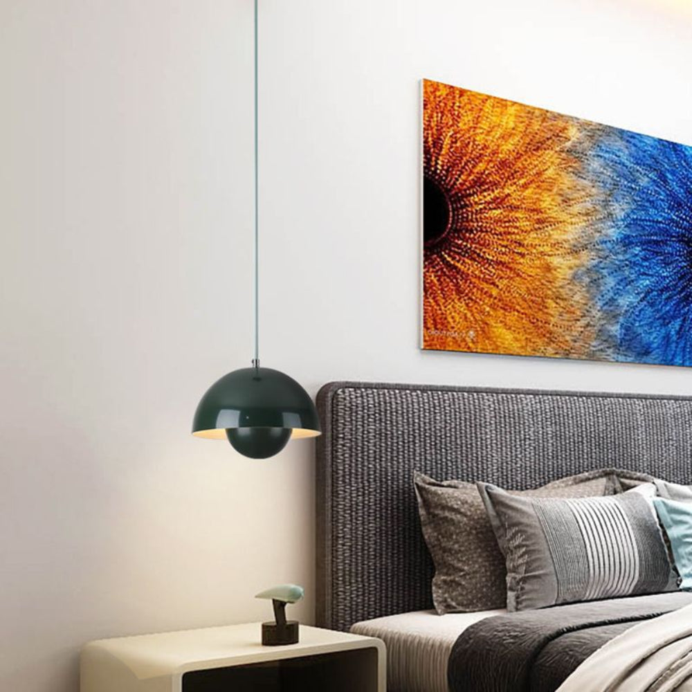 Colourful Half Moon Pendant Light Adjustable Hanging Ceiling Fixture