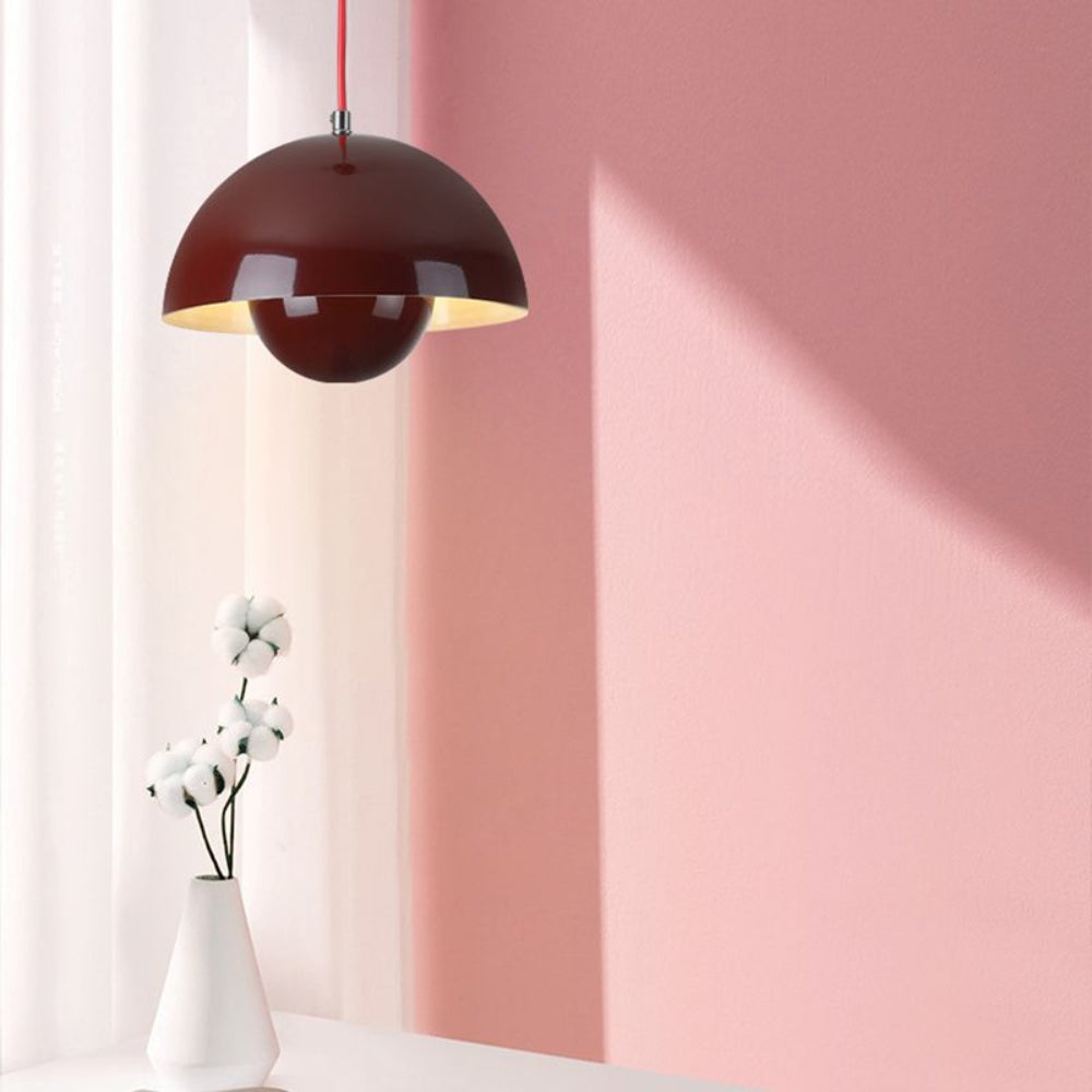 Colourful Half Moon Pendant Light Adjustable Hanging Ceiling Fixture