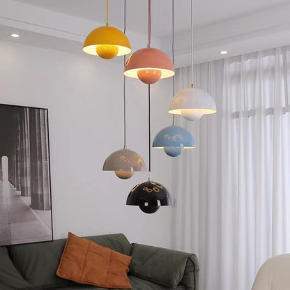 Colourful Half Moon Pendant Light Adjustable Hanging Ceiling Fixture