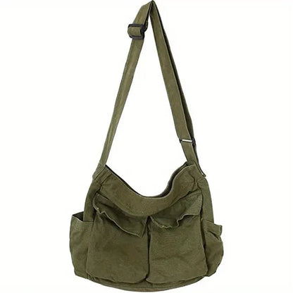 Comfortable Crossbody Shoulder Bag with Flap Pocket Adjustable Strap Everyday Handbag