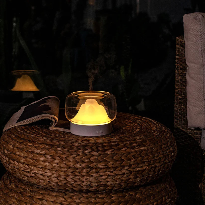 Compact Air Humidifier Diffuser Modern Mist Ambient Light