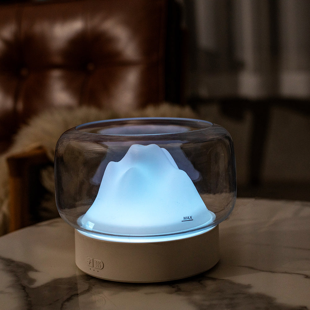 Compact Air Humidifier Diffuser Modern Mist Ambient Light
