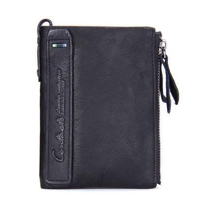 Compact Double Zipper Wallet for Women Slim Card Holder Coin Purse Small Zipper Wallet