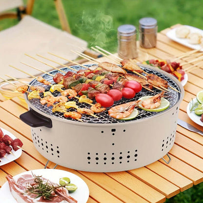 Compact Electric Grill Flat Grill Plate Drip Tray Indoor Outdoor BBQ Cooker