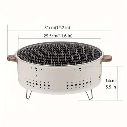 Compact Electric Grill Flat Grill Plate Drip Tray Indoor Outdoor BBQ Cooker