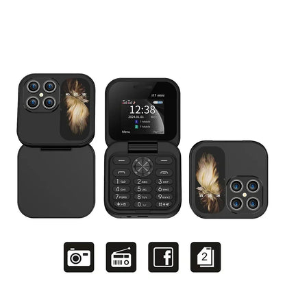 Compact Flip Phone Dual SIM Portable Mobile Device