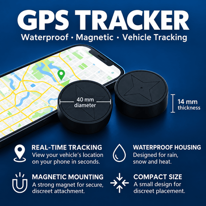 Συμπαγής εντοπιστής οχήματος GPS, εντοπισμός τοποθεσίας σε πραγματικό χρόνο, USB, επαναφορτιζόμενος, μαγνητικός