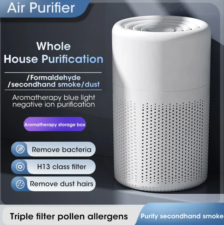 Compact HEPA Air Purifier Home Room Desktop Filtration System