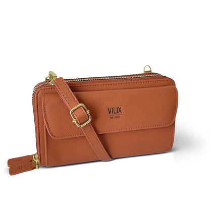 Compact Phone Purse Crossbody Wallet – Vegan Leather Mini Phone Holder for Everyday Essentials