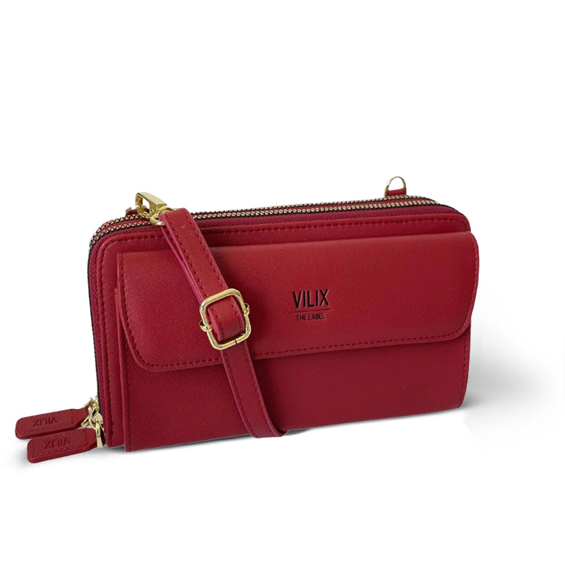 Compact Phone Purse Crossbody Wallet – Vegan Leather Mini Phone Holder for Everyday Essentials