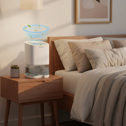 Compact Portable Dehumidifier with Air Filter and Night Light