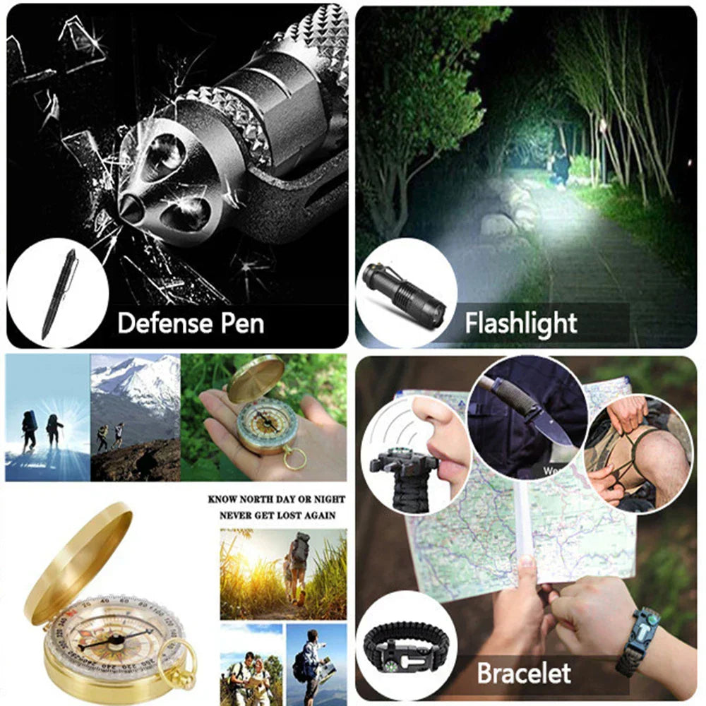 Complete First Aid & Survival Kit for Camping Hiking Emergency Outdoor Adventures