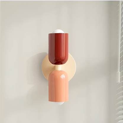 Lampada da parete LED contemporanea, doppia emissione luminosa, E27, illuminazione moderna per interni