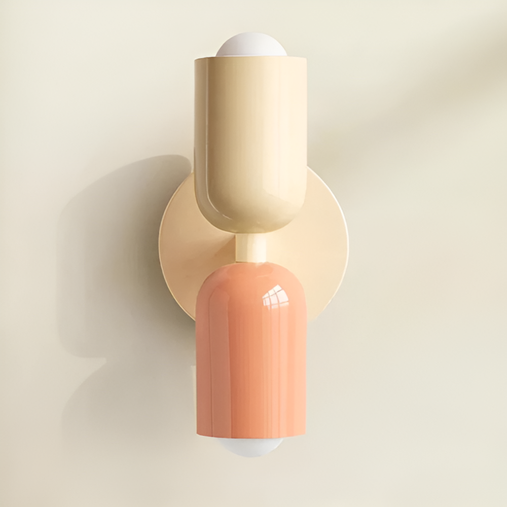 Lampada da parete LED contemporanea, doppia emissione luminosa, E27, illuminazione moderna per interni