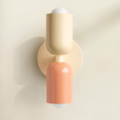 Lampada da parete LED contemporanea, doppia emissione luminosa, E27, illuminazione moderna per interni