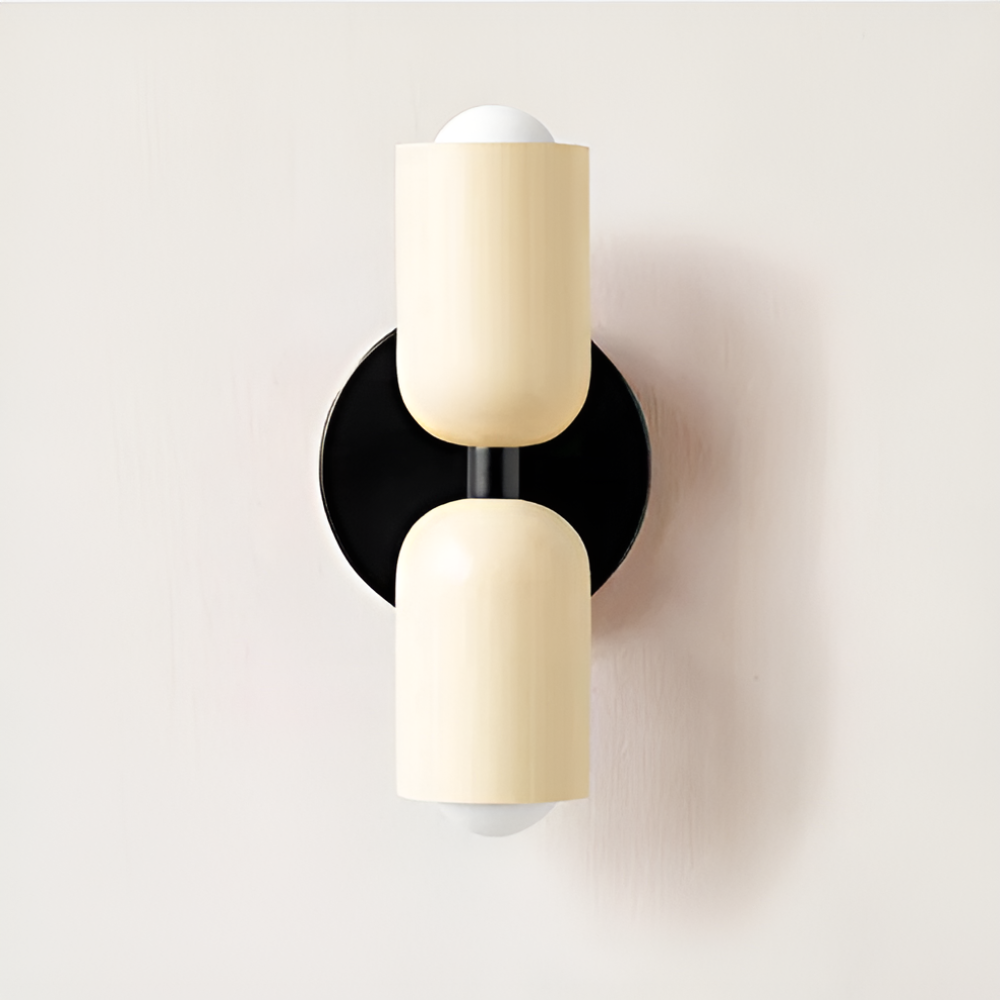 Lampada da parete LED contemporanea, doppia emissione luminosa, E27, illuminazione moderna per interni
