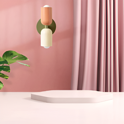 Lampada da parete LED contemporanea, doppia emissione luminosa, E27, illuminazione moderna per interni