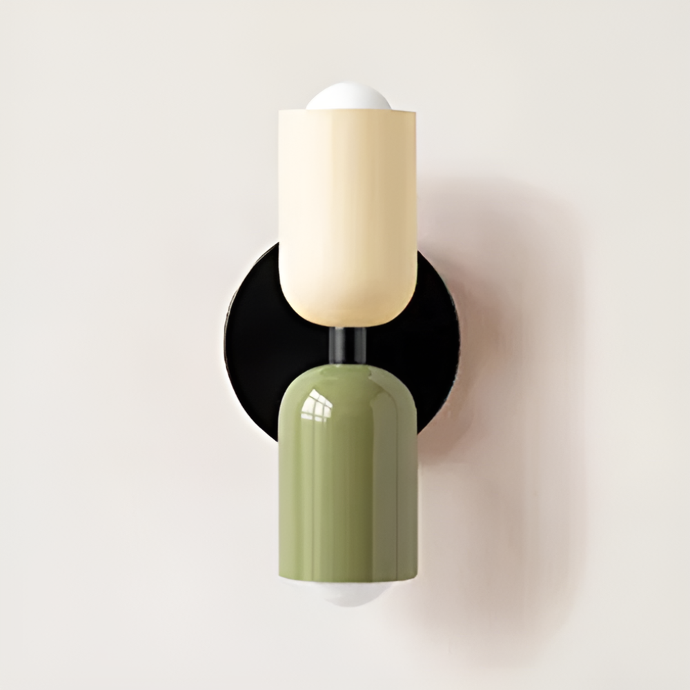 Lampada da parete LED contemporanea, doppia emissione luminosa, E27, illuminazione moderna per interni