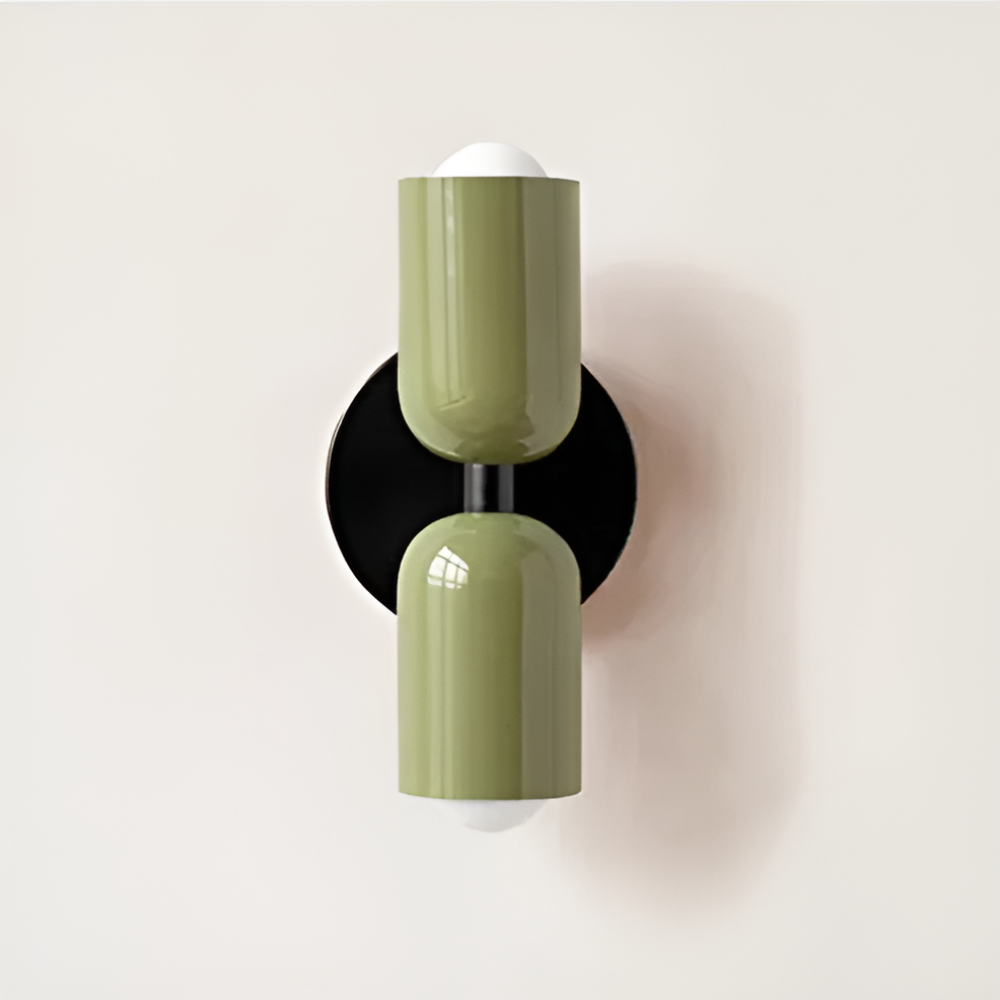 Lampada da parete LED contemporanea, doppia emissione luminosa, E27, illuminazione moderna per interni