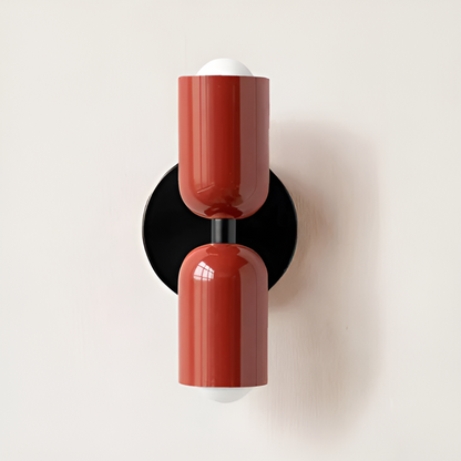 Lampada da parete LED contemporanea, doppia emissione luminosa, E27, illuminazione moderna per interni