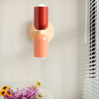 Lampada da parete LED contemporanea, doppia emissione luminosa, E27, illuminazione moderna per interni