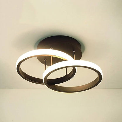 Contemporary Three Ring LED Ceiling Light Adjustable Remote Three Colour Interior Fixture