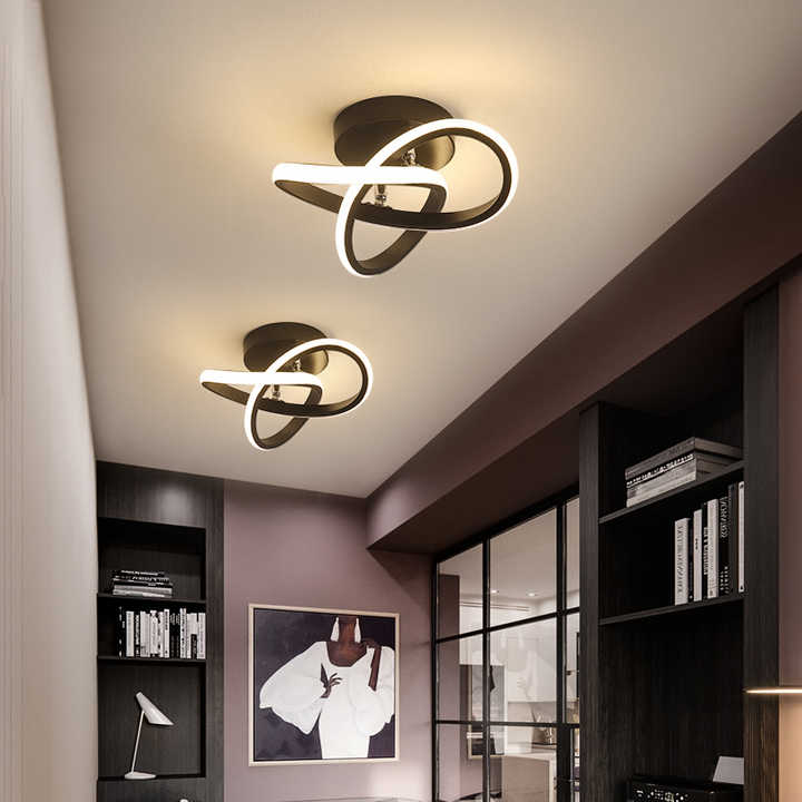 Contemporary Three Ring LED Ceiling Light Adjustable Remote Three Colour Interior Fixture
