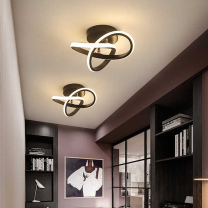 Contemporary Three Ring LED Ceiling Light Adjustable Remote Three Colour Interior Fixture